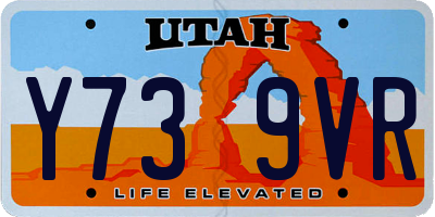 UT license plate Y739VR