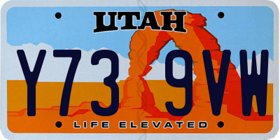 UT license plate Y739VW