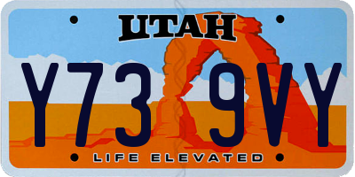 UT license plate Y739VY
