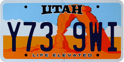 UT license plate Y739WI