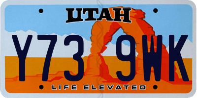 UT license plate Y739WK