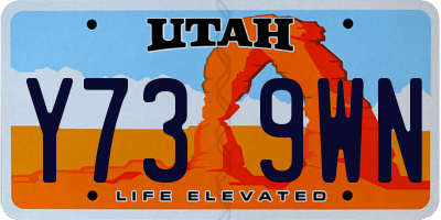 UT license plate Y739WN