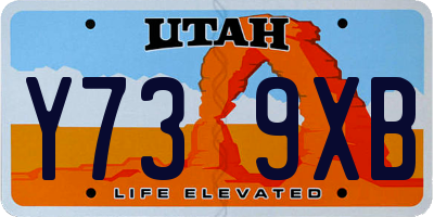 UT license plate Y739XB
