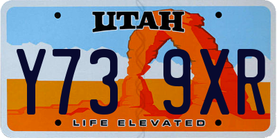 UT license plate Y739XR