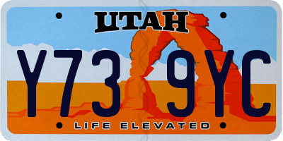 UT license plate Y739YC