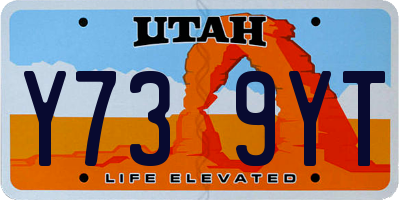 UT license plate Y739YT