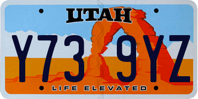 UT license plate Y739YZ