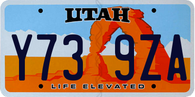 UT license plate Y739ZA