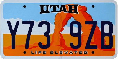 UT license plate Y739ZB