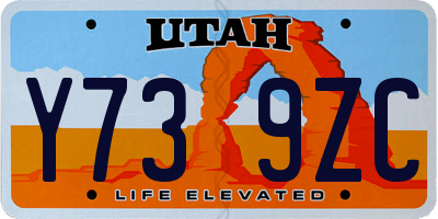 UT license plate Y739ZC