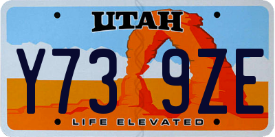 UT license plate Y739ZE