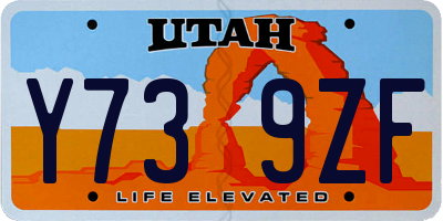 UT license plate Y739ZF