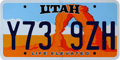 UT license plate Y739ZH