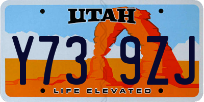 UT license plate Y739ZJ