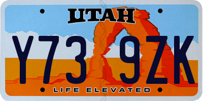 UT license plate Y739ZK
