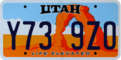UT license plate Y739ZO