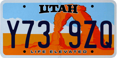 UT license plate Y739ZQ