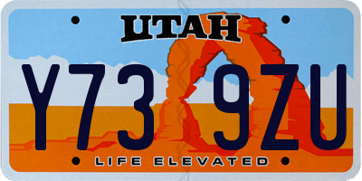 UT license plate Y739ZU
