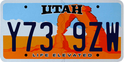 UT license plate Y739ZW