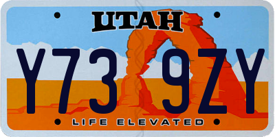 UT license plate Y739ZY