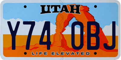 UT license plate Y740BJ