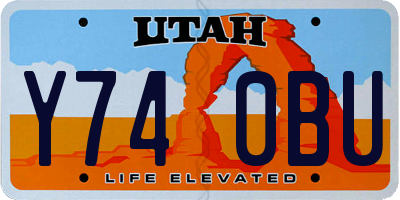 UT license plate Y740BU