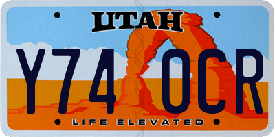 UT license plate Y740CR
