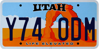 UT license plate Y740DM