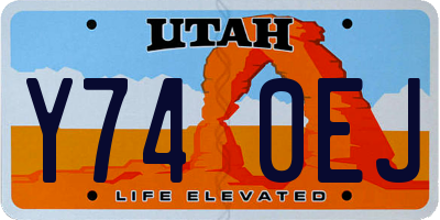 UT license plate Y740EJ