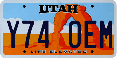 UT license plate Y740EM