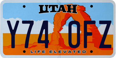 UT license plate Y740FZ