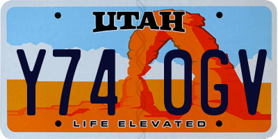 UT license plate Y740GV