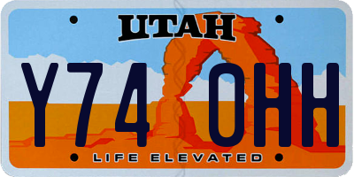 UT license plate Y740HH