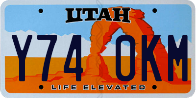 UT license plate Y740KM