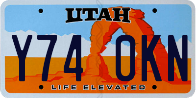 UT license plate Y740KN