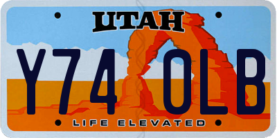 UT license plate Y740LB