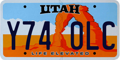 UT license plate Y740LC