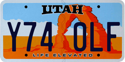 UT license plate Y740LF