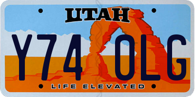UT license plate Y740LG