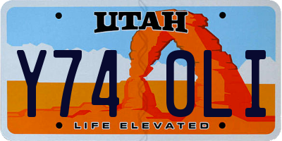 UT license plate Y740LI