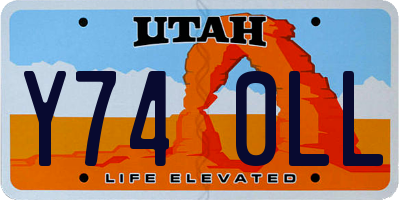 UT license plate Y740LL