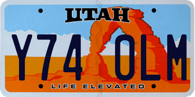 UT license plate Y740LM