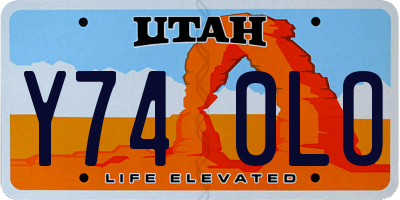 UT license plate Y740LO