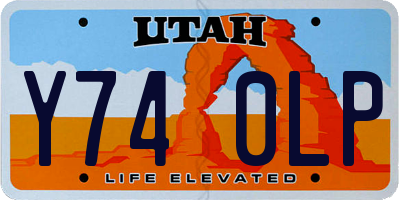 UT license plate Y740LP
