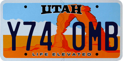 UT license plate Y740MB