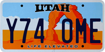 UT license plate Y740ME