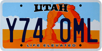 UT license plate Y740ML