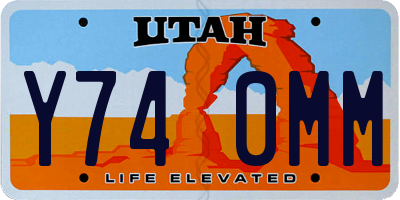 UT license plate Y740MM
