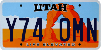UT license plate Y740MN