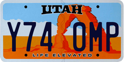 UT license plate Y740MP